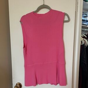 Talbots pink peplum top